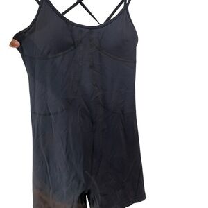 Women's Black Athletic Bodysuit Romper